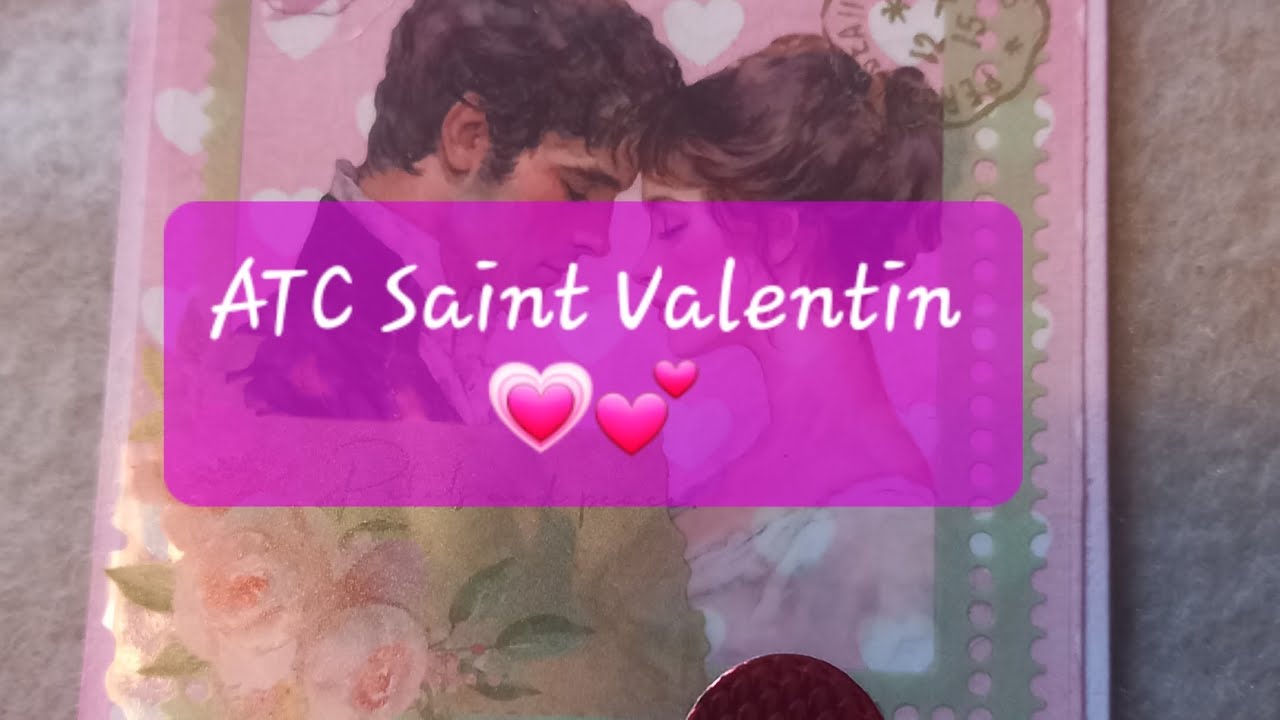 Créons ensemble un ATC Saint Valentin 💗💕 #ATC #saintvalentin #creativity #pourtoi #artcollage 