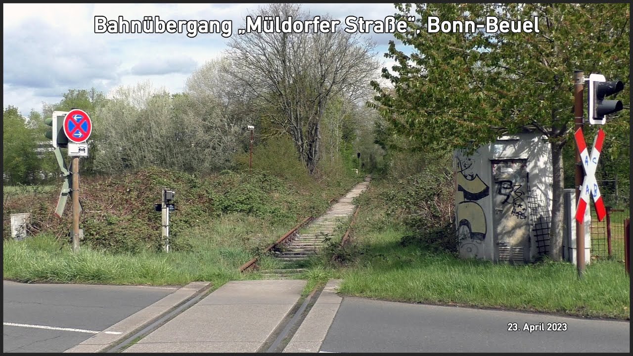 Bahnübergang „Müldorfer Straße“, Bonn-Beuel ++ Betriebsruhe und Dokumentenschau, 8/9