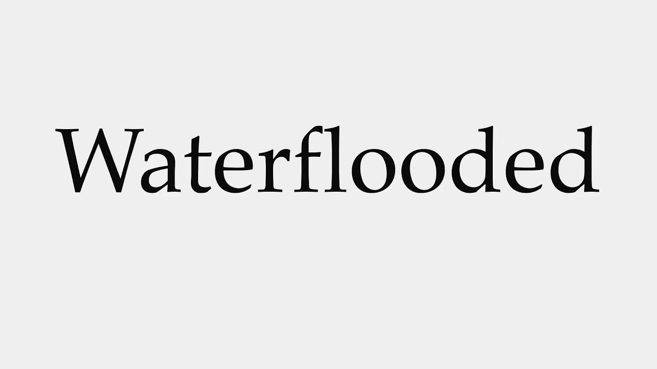 How to Pronounce Waterflooded