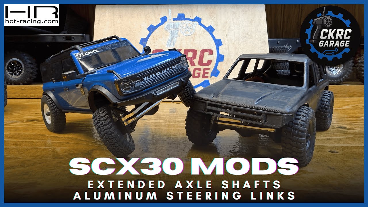 Модификации Axial SCX30 – обзор осей +2 мм и +4 мм от Hot Racing и рулевой тяги.