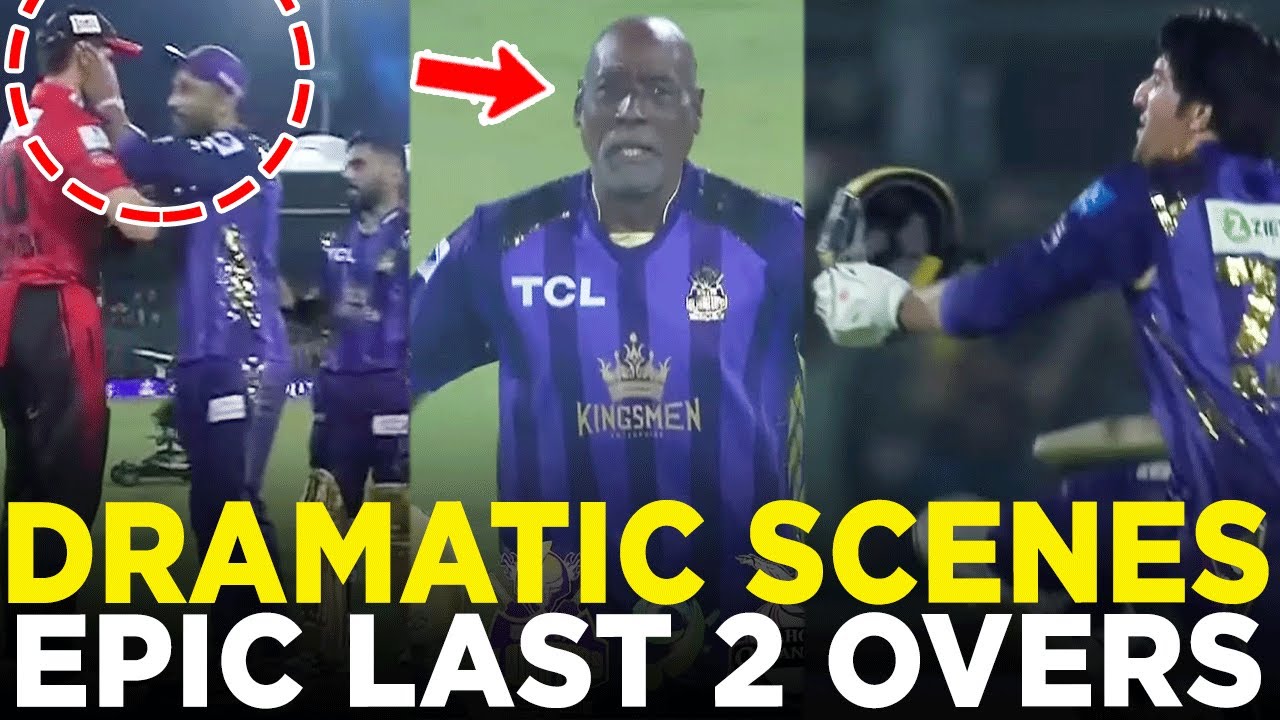PSL 9 | Dramatic Scenes | Epic Last 2 Overs | Quetta Gladiators vs Lahore Qalandars | M1Z2A
