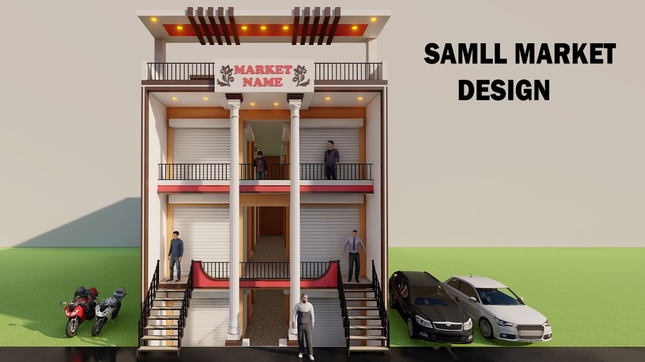 इतनी काम गजह में मार्किट बना डाला,3D small market design,Only 25 by 50 market design,25*50 shop plan
