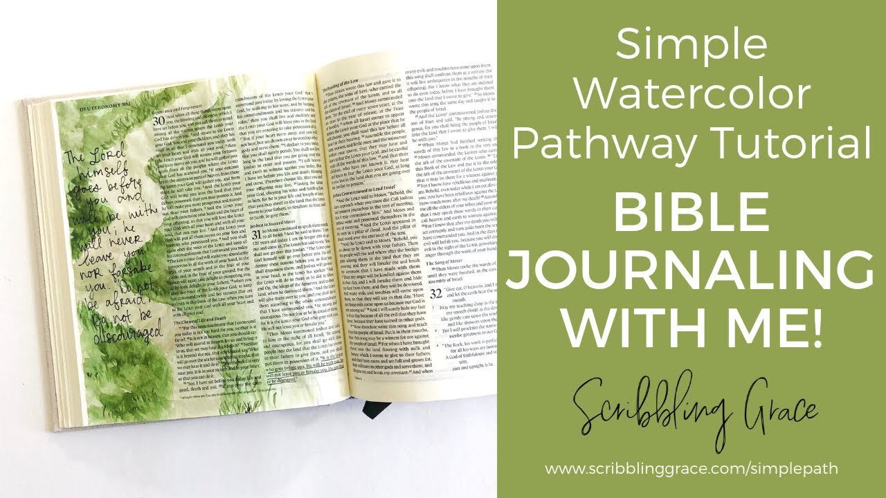 Bible Journaling With Me- Simple Watercolor Path Tutorial