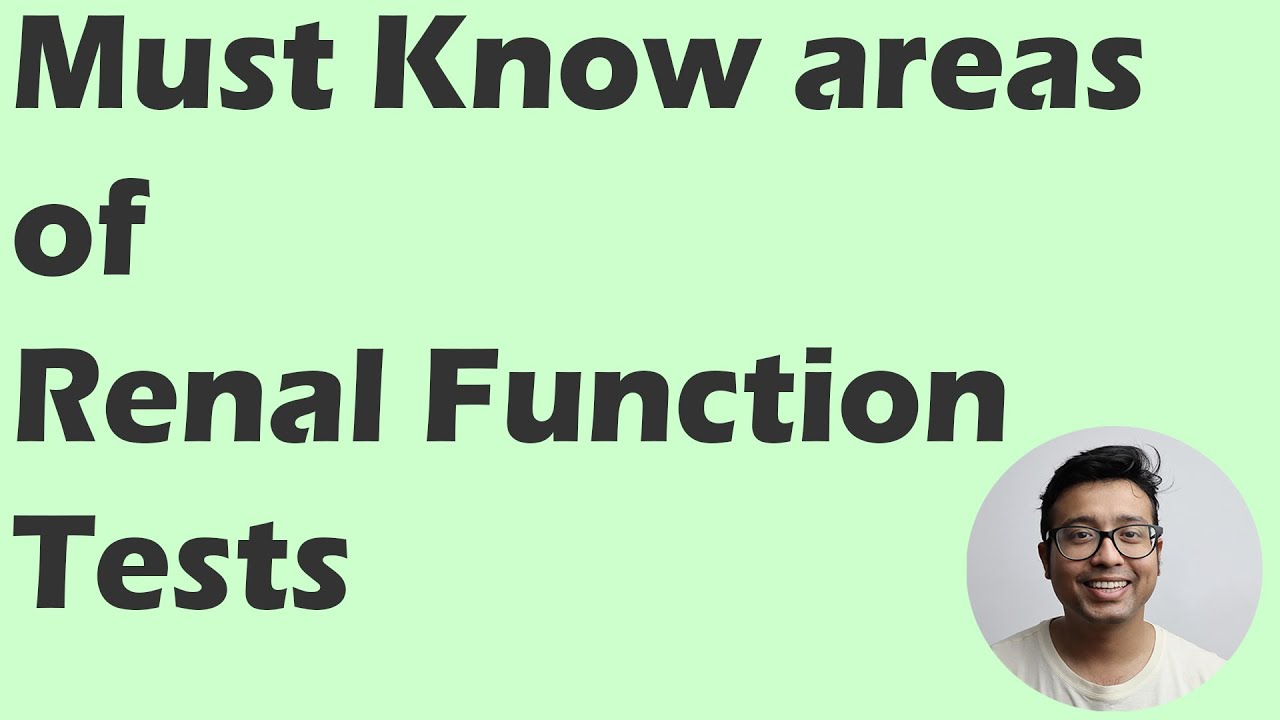 Renal Function Test : Must Know areas for MBBS Exam!