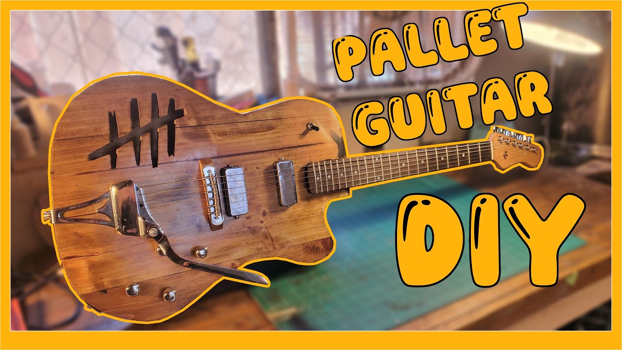 I buid a rock a billy guitar out of pallet wood scratch (fail )