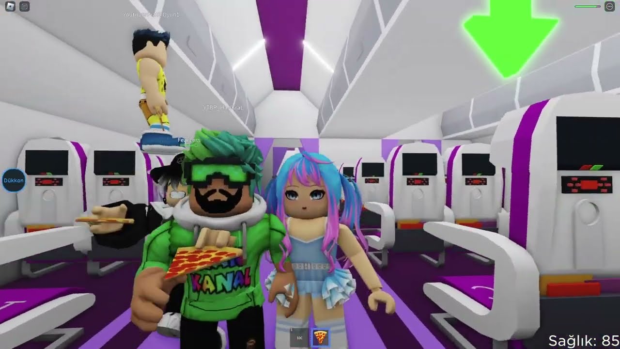 UÇAKTA CANAVAR 😱 ROBLOX BROOKHAVEN UÇAK HİKAYESİ @KübraNisaYoutube @HanKanaL