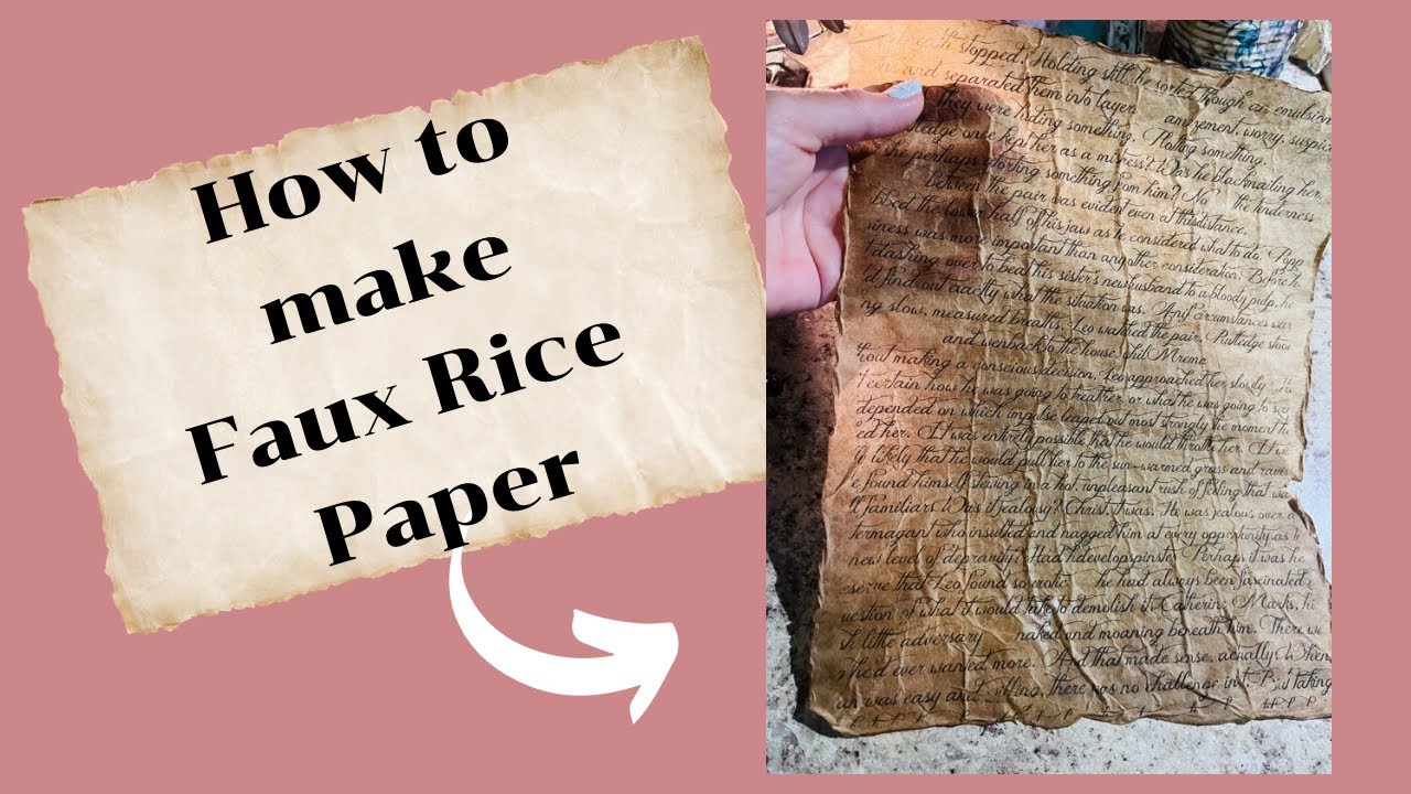 Making Faux Rice Paper
