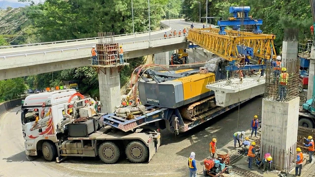 Update Terbaru Flyover Sitinjau Lauik‼️Truk Trailer Dari Tiongkok Bawa Crane Raksasa 70 Ton Melintas