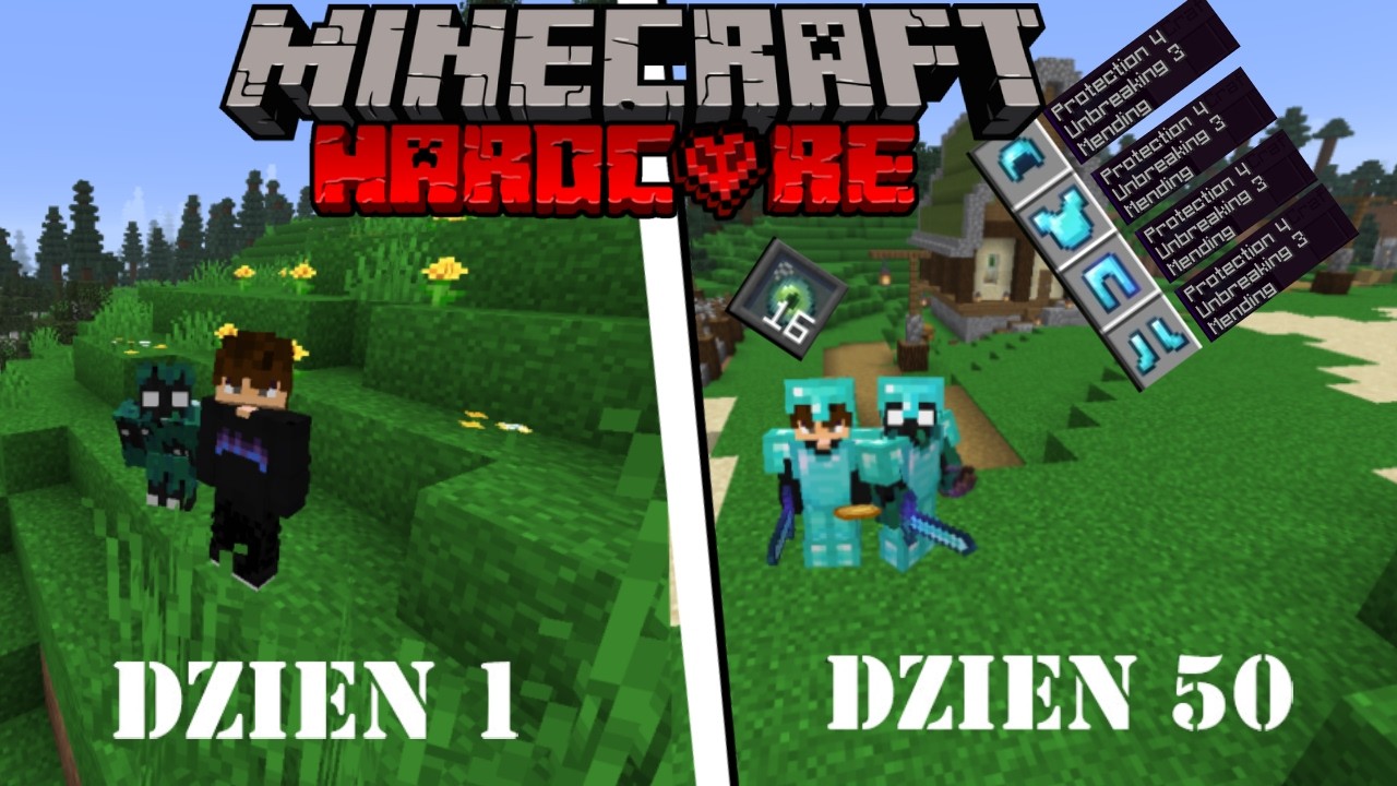 Przeżyłem 50 DNI na świecie Minecraft HARDCORE! #1
