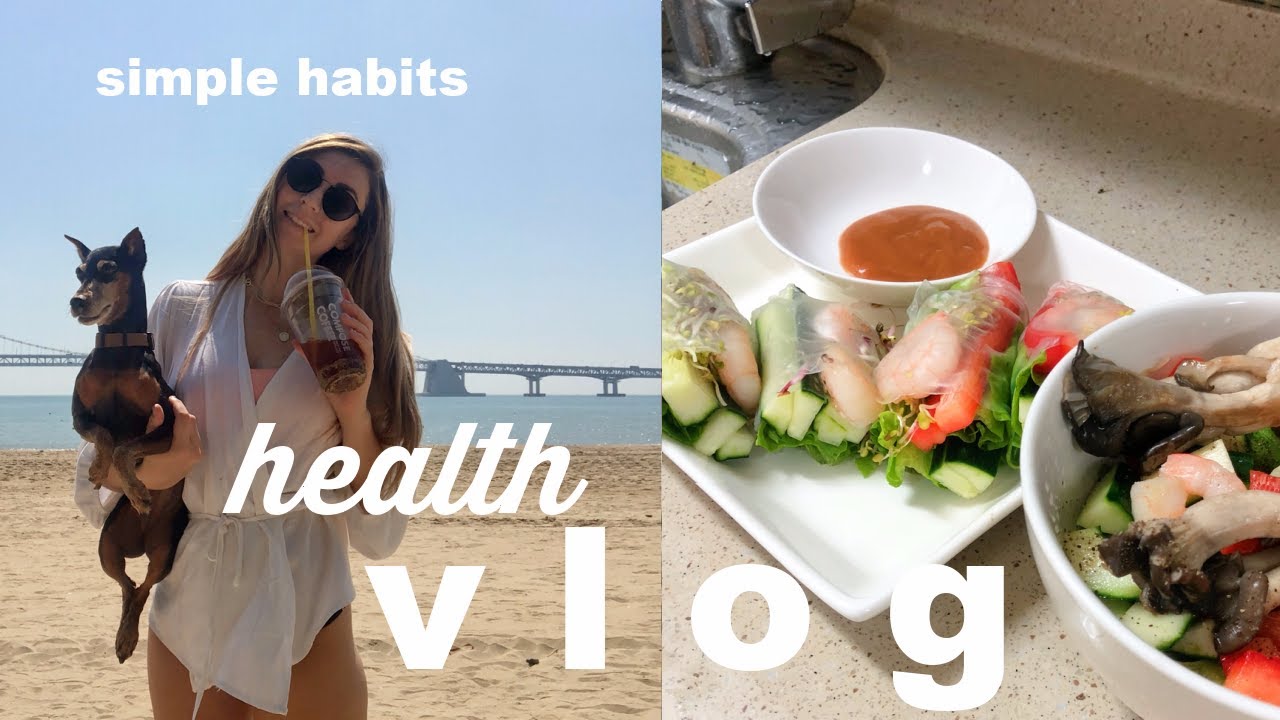 HEALTH VLOG: korean grocery store, healthy habits + daily recipes