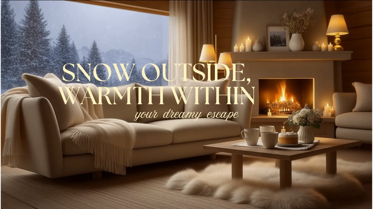 Your dreamy escape | Soft piano in a Nordic winter cabin