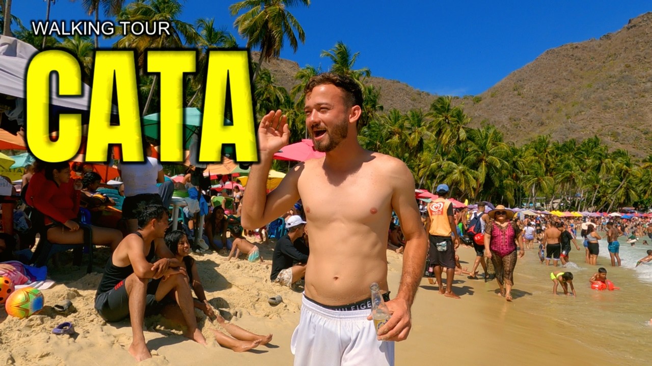 Ni la CRISIS nos quita esto: La ALEGRÍA del venezolano en BAHÍA DE CATA. ARAGUA 🇻🇪  🌊❤️ | 4K