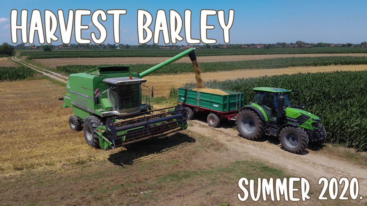 HARVEST BARLEY - Deutz-Fahr Topliner 4080 hts + Deutz-Fahr 6130 TTV