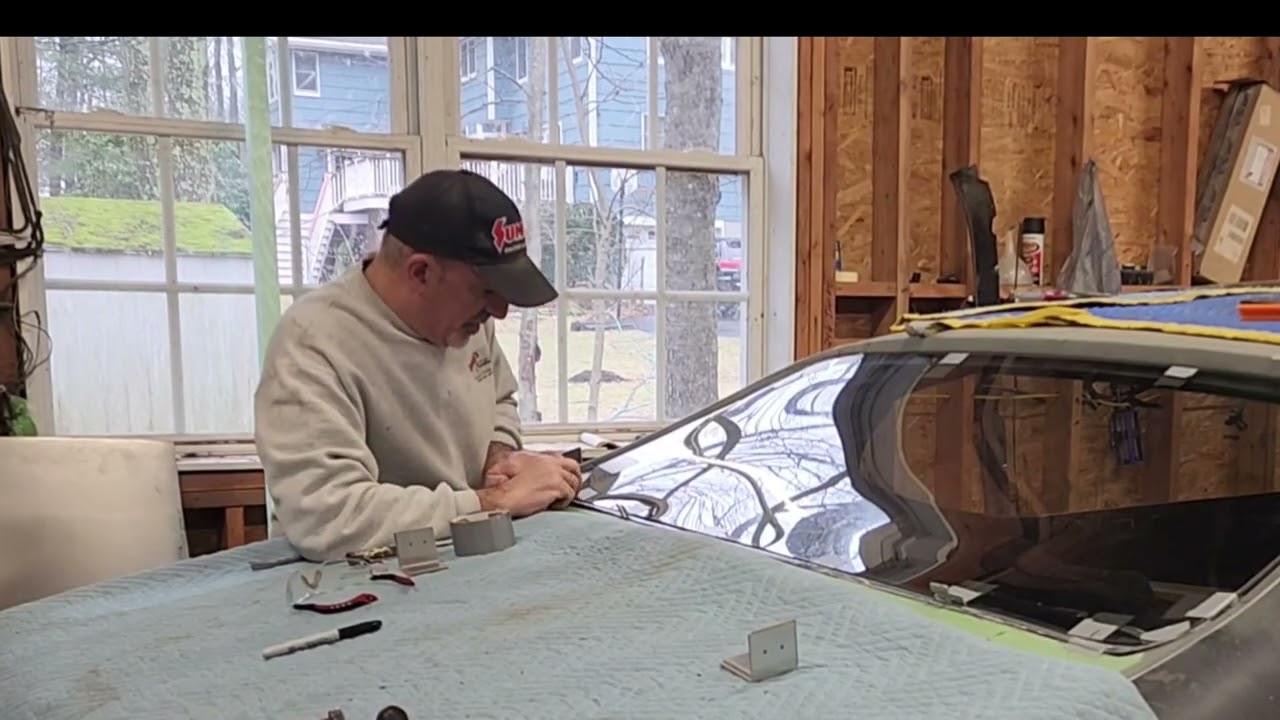 Installing New smoked rear glass 68- 72 GTO A-body (part 3)