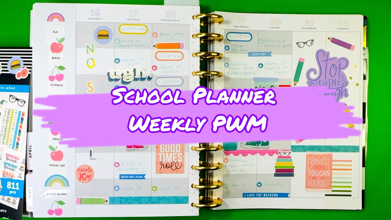 School Planner Weekly PWM