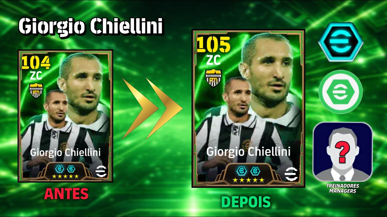 🎯 CHIELLINI 105 + TÉCNICOS que AUMENTAM o OVER TREINO | eFootball 🔥