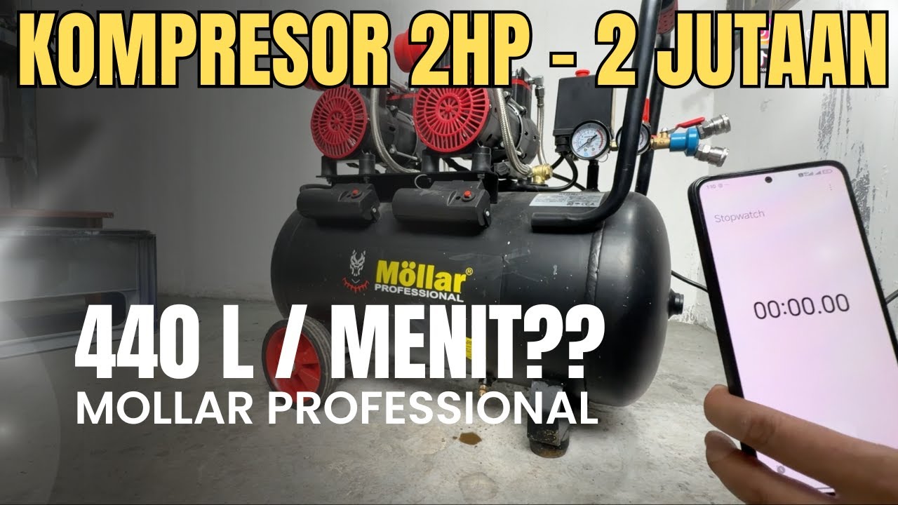 REVIEW KOMPRESSOR MOLLAR 2 HP-50 LITER