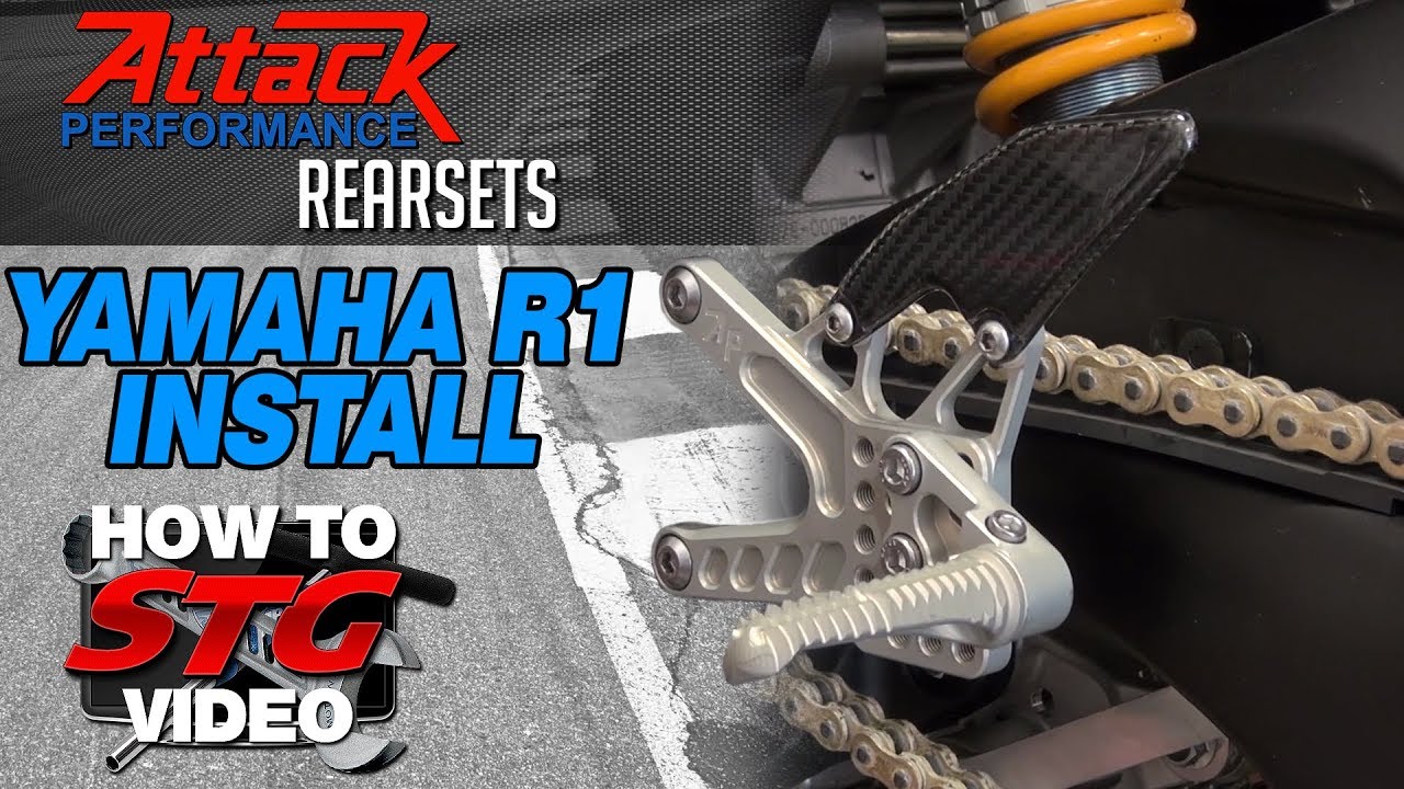 15-18 Yamaha R1 Attack Performance Rearsets Install from Sportbiketrackgear.com