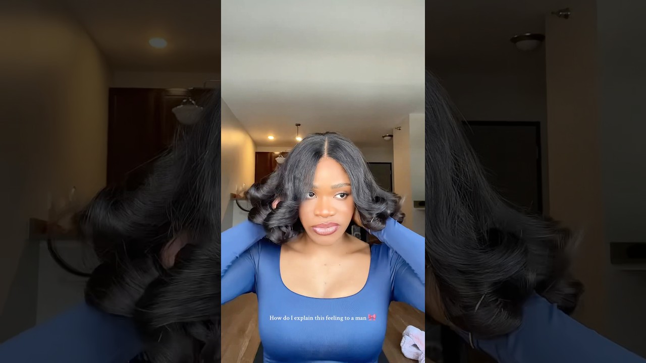 Soft curl my hair w/ me #blackwomen #gluelesswigs #gluelessunits #curlinghair #blowout #closurewigs
