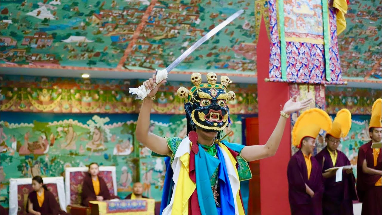 Trakye Cham dispelling the obstacles || Mindrolling Monks || Buddhism || Life of Buddhist Monks