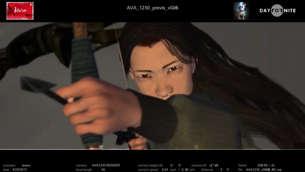 Mulan Previs/Pitchvis Battle and Avalanche Scenes