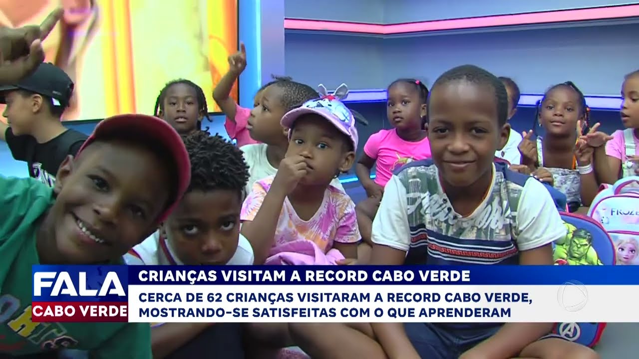 Crian&ccedil;as visitam a Record Cabo Verde | Fala CV