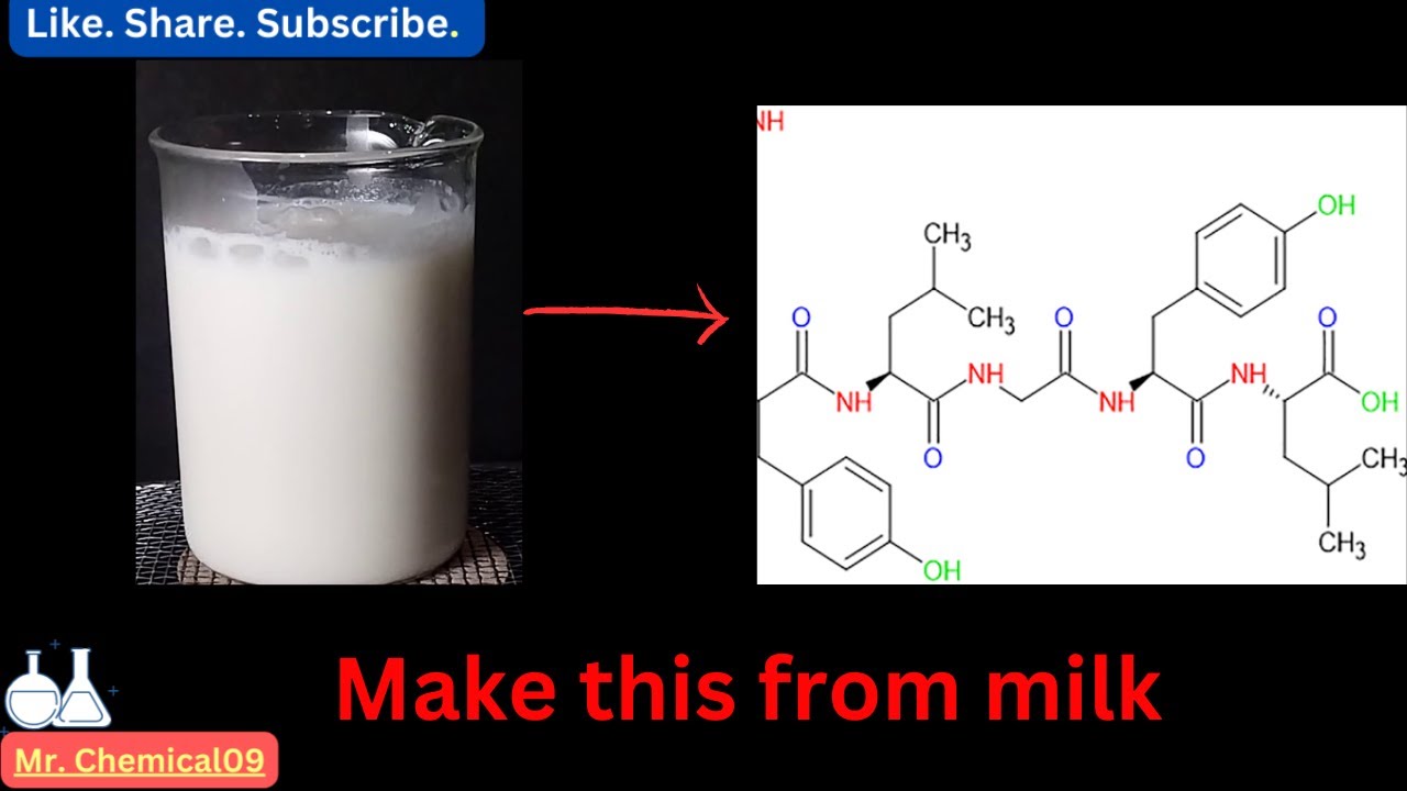 I MADE PLASTIC ROPE FROM MILK #experiment  #MILK #casein
