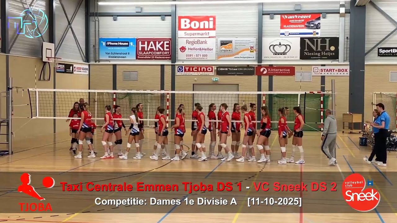 Volleybal Dames 1e Divisie A: Taxi Centrale Emmen Tjoba D1 - VC Sneek D2 [11-10-2025]