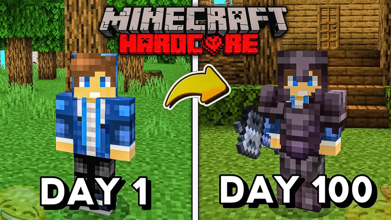 I Survived 100 Days In Minecraft PE 1.21 Hardcore (Hindi)