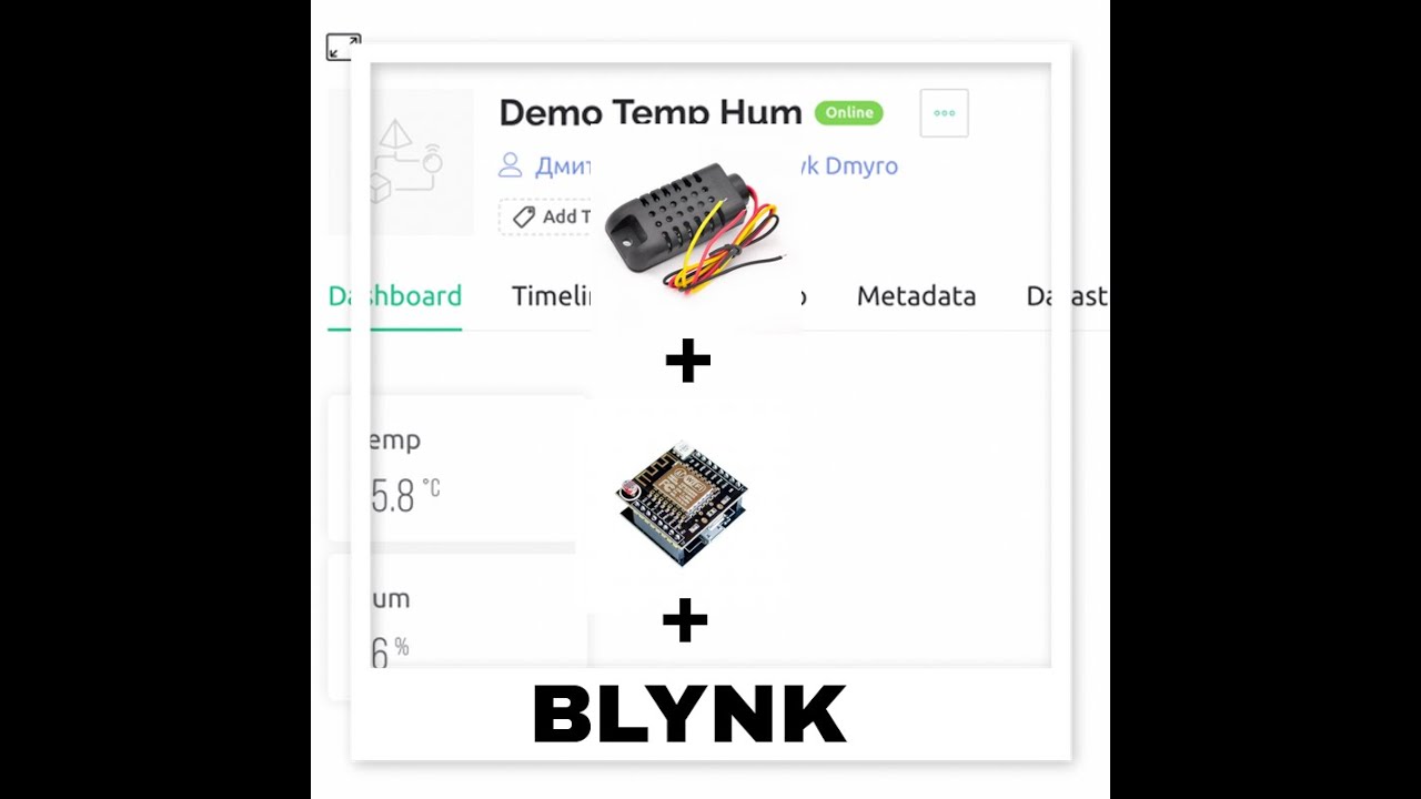 Подключаем датчик температуры и влажности к Blynk (AM2301A + ESP8266 + Blynk)