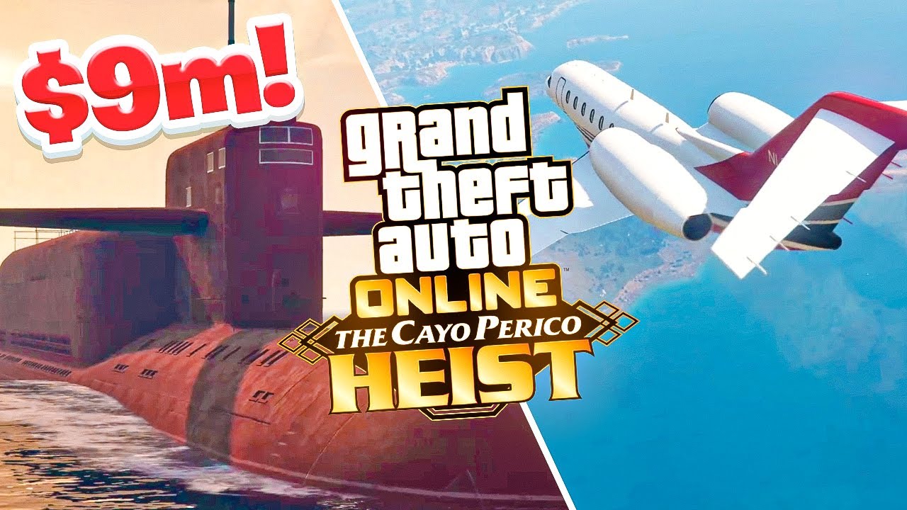 *NEW* GTA ISLAND HEIST ft. $9M SUBMARINE!! (Cayo Perico Heist #1)