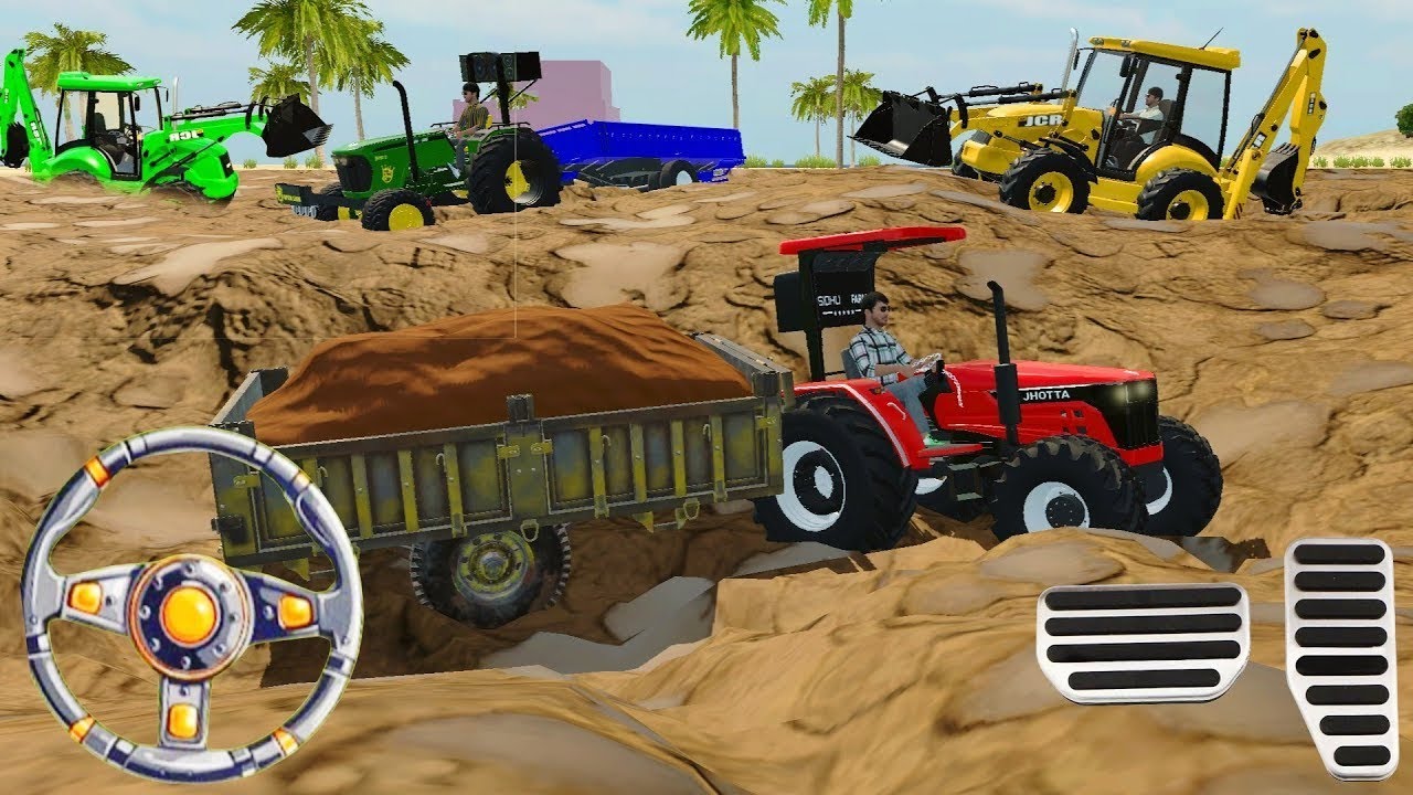 Drive Jcb, Tractor🚜 And Uploading मिट्टी mission part 2 [ 3d gameplay] Uploading#tractorvideos 