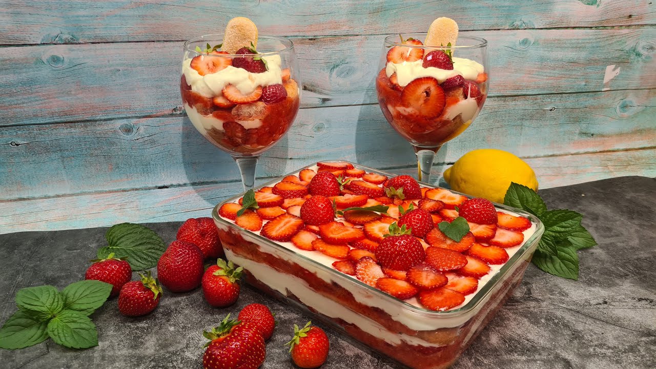 Thermomix®  TM6 - TM5 - TM31   Erdbeer-Tiramisu