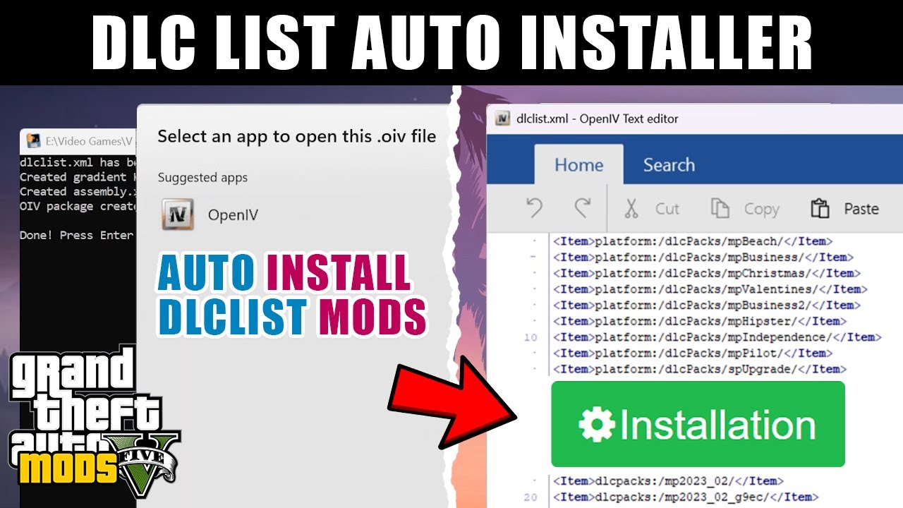 How to Install & Use DLC List Auto Installer (2025) GTA 5 MODS 🔥