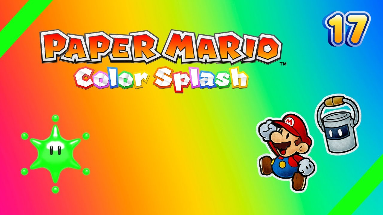 Paper Mario Color Splash - Finding the Green Big Paint Star - Part 17