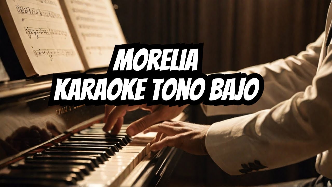 Cristian Castro - Morelia (Karaoke con piano tono bajo Fa#)