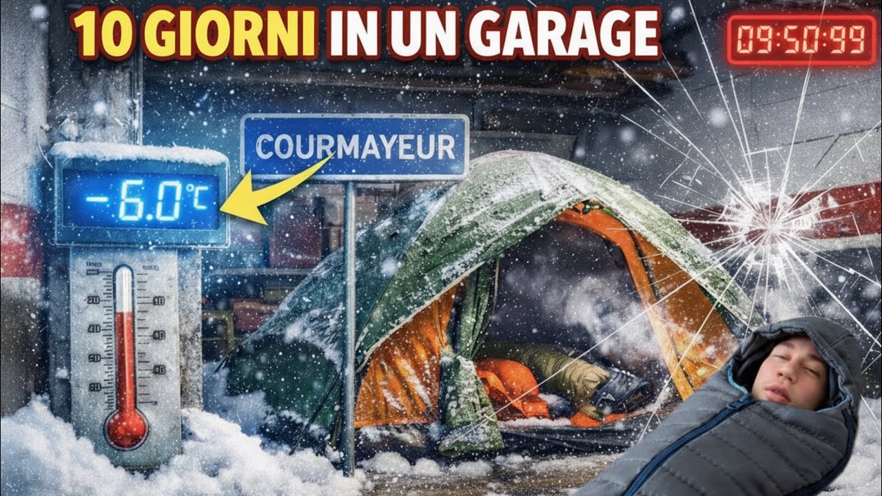 🥶HO DORMITO 10 GIORNI IN UN GARAGE A -6°C (Courmayeur)