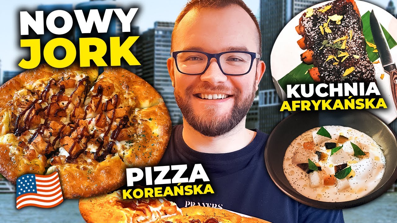 KUCHNIE ŚWIATA W NOWYM JORKU! Koreańska pizza, kuchnia afrykańska i uliczne jedzenie! NOWY JORK 2023