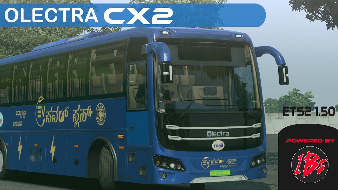 Olectra CX2 ets2 bus mod  : First ever indian electric bus mod released #electrcbus