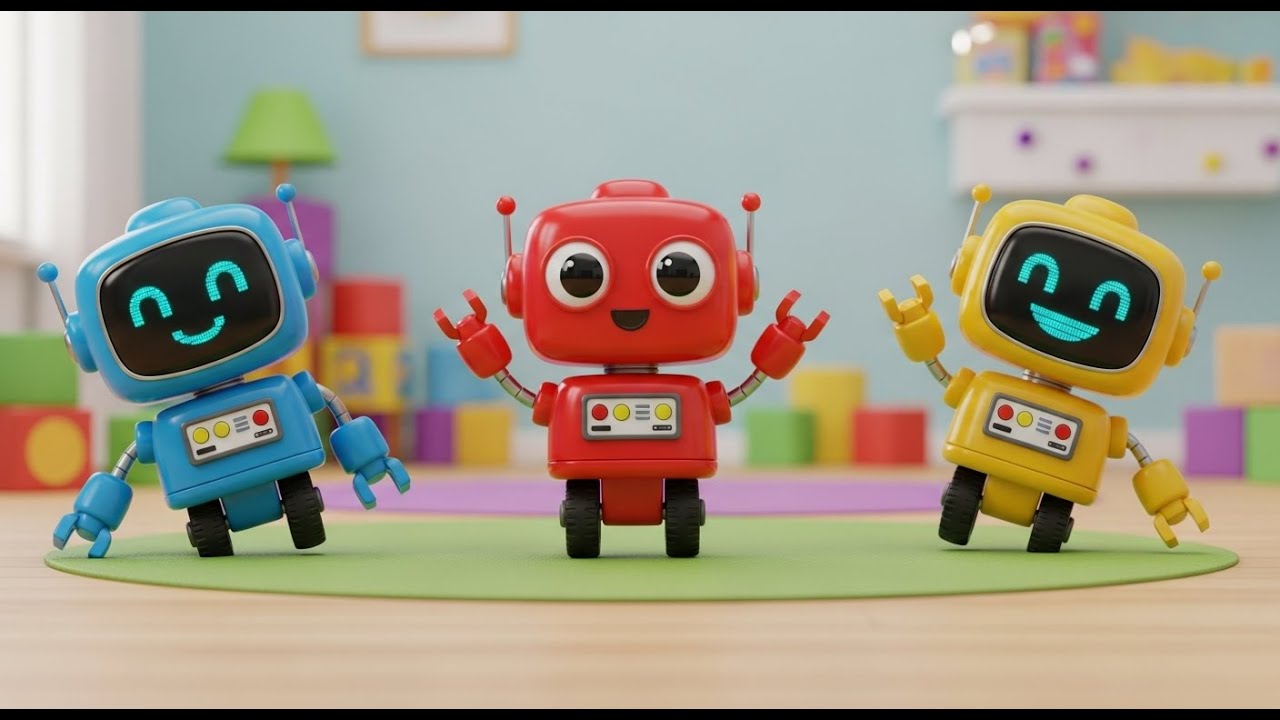Três Pequenos Robôs de Brinquedo Bipe, Bipe, Bip | Rimas e Canções Infantis