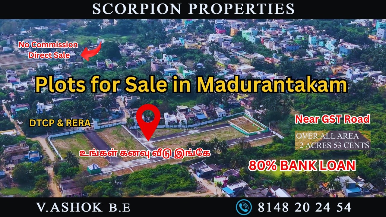 Plots for Sale in Madurantakam | Near GST Road | DTCP & RERA | No Commission Direct Sale