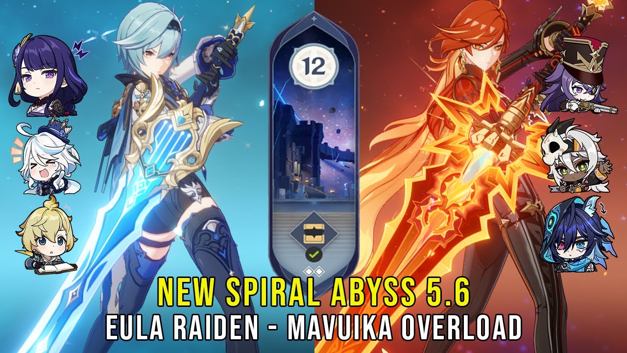 C1 Eula Raiden and C0 Mavuika Overload | NEW Genshin Impact Abyss 5.6 Floor 12 9 Stars