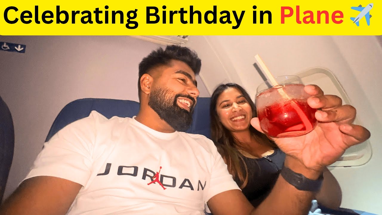 Got Surprise in Flight While Flying to NEWYORK America 🇺🇸 for Birthday Trip | In-Flight Surprise |