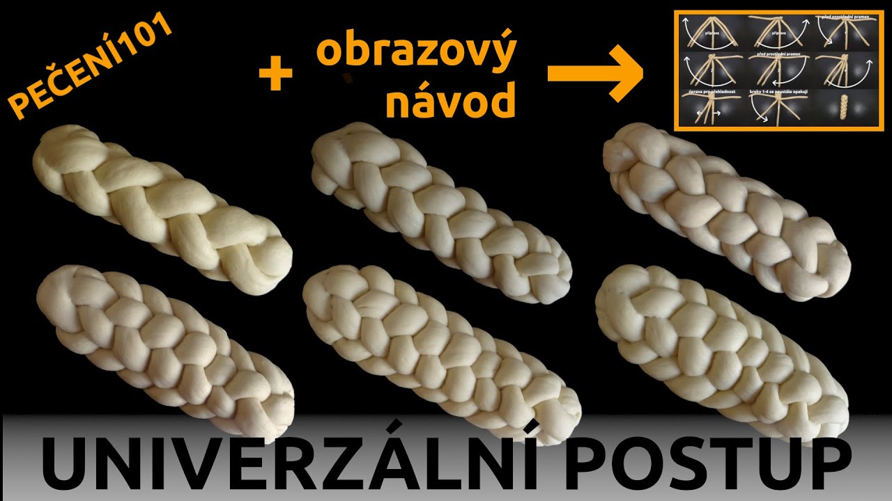Jak uplést vánočku z 4,5,6,7,8,9 pramenů podle jednoho postupu