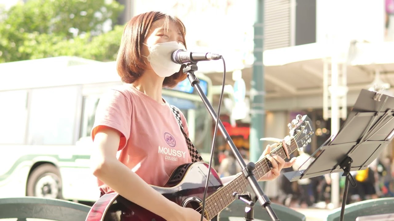 パクユナ「365日の紙飛行機 - AKB48」2022/05/28 京都河原町駅 路上ライブ 四条河原町交差点