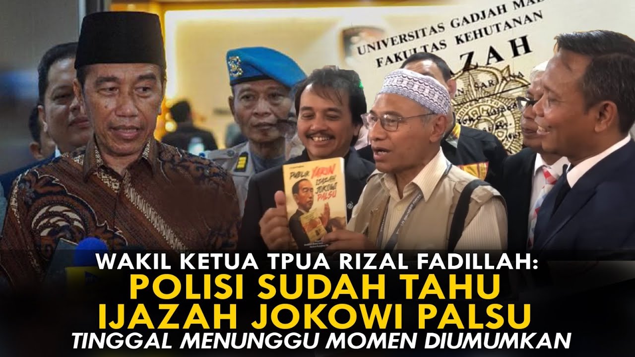 WAKIL KETUA TPUA RIZAL FADILLAH: POLISI SUDAH TAHU IJAZAH JKW PALSU.TINGGAL MENUNGGU MOMEN DIUMUMKAN