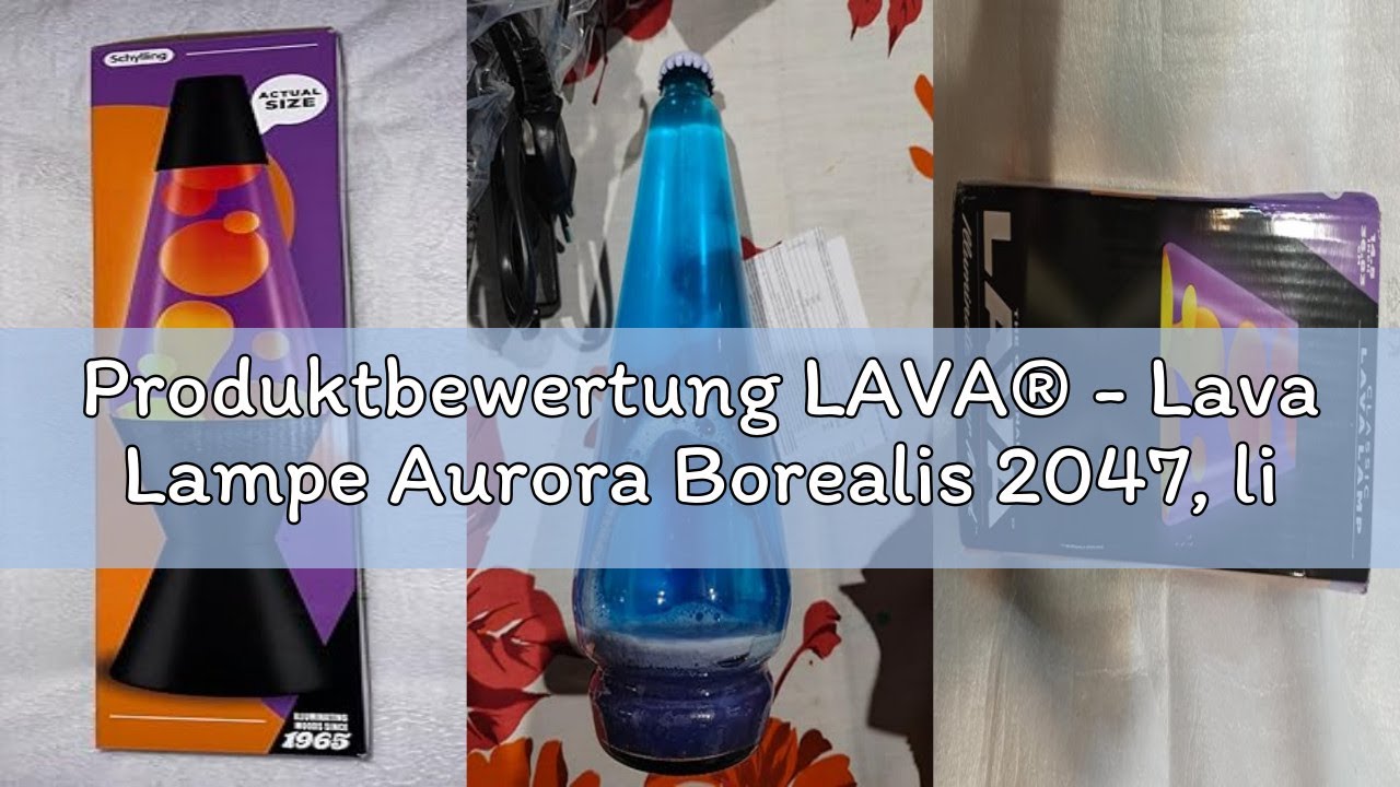 Produktbewertung LAVA® - Lava Lampe Aurora Borealis 2047, lila wachs, blaugrüne flüssigkeit, dekorat