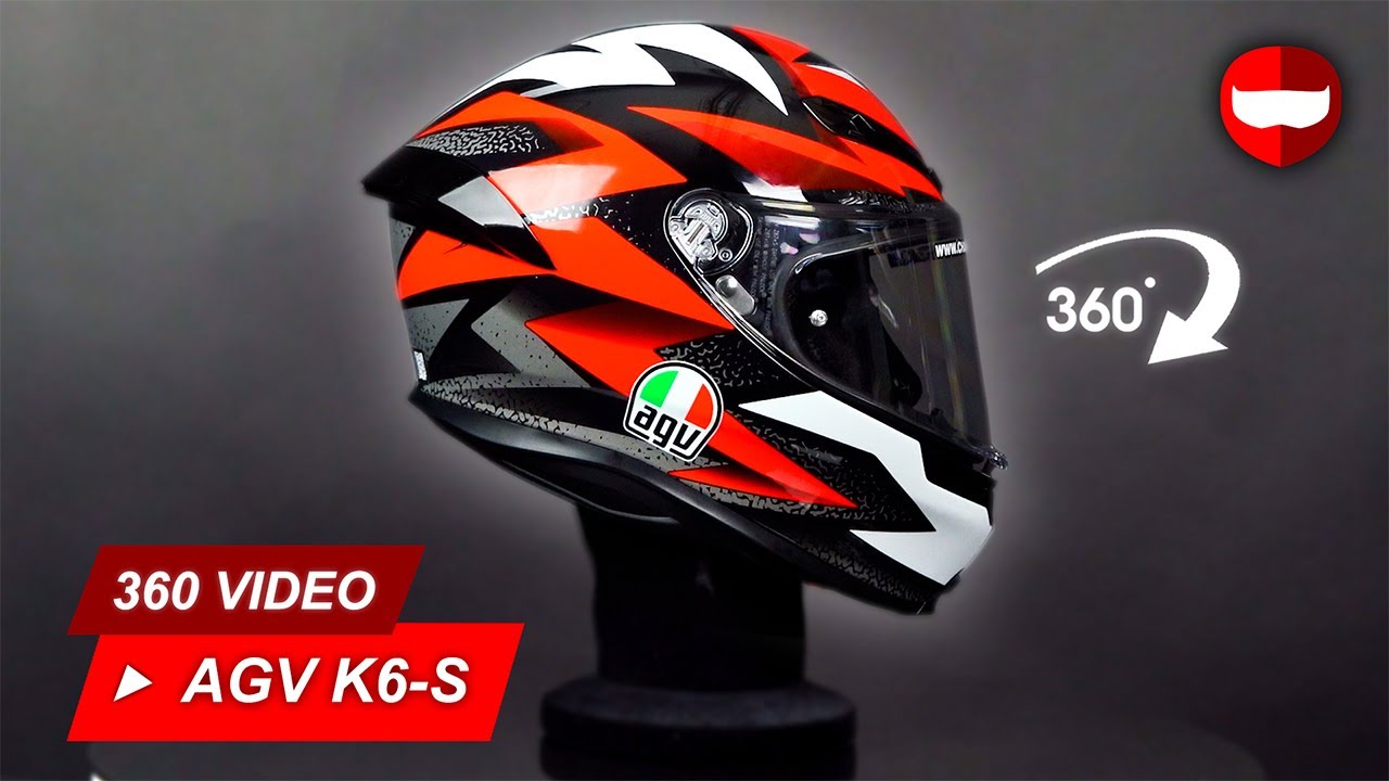 AGV K6-S Braven Черный Красный Белый - Витрина