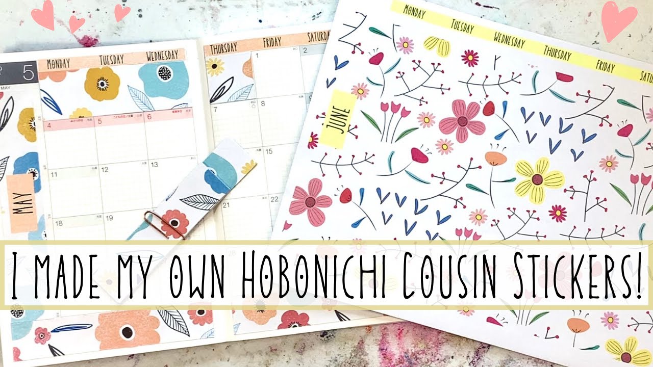 Make Monthly Layout Planner Stickers for A5 Hobonichi Cousin Avec + A5 Day Free with NO CRICUT