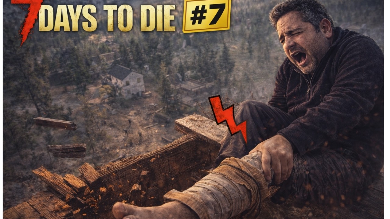 7 DAYS TO DIE #7 | Me Rompo las Piernas 5 VECES Preparando la BASE Para la HORDA | Gameplay Español
